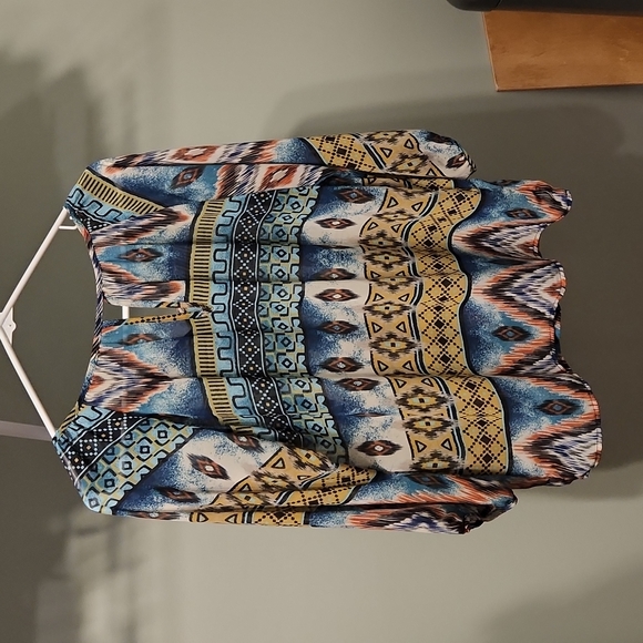 Yetts Los Angeles | Sheer Patterned Blouse - M - Picture 2 of 5